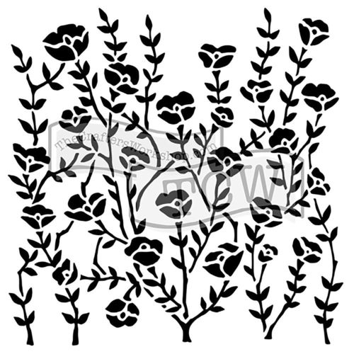 Schablone Wild Blooms 6" x 6"