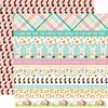 Papier Hello Easter - Border Strips/Brown Bunnies On Pink