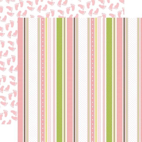Papier Sweet Baby Girl - Baby Ribbons/Pink Footprints