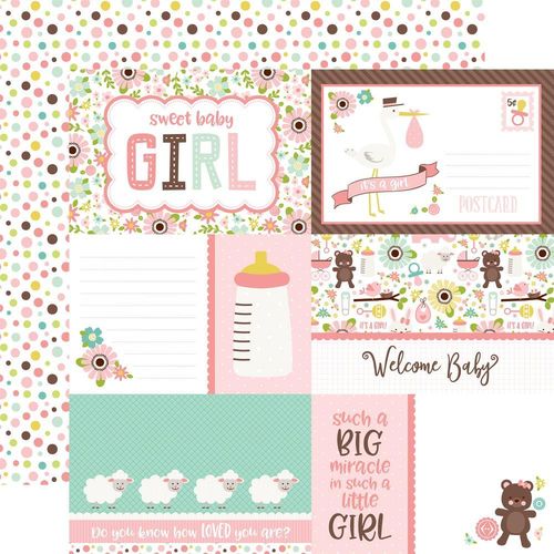 Papier Sweet Baby Girl - Journaling Cards/Multi Dots