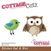 Stanzschablone Stitched Owl & Bird