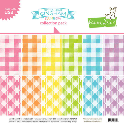 Gotta Have Gingham Rainbow Collection Pack 12"x12"