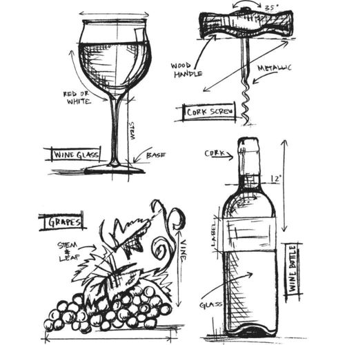 Wine Blueprint (Cling Set)