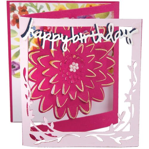 Sizzix Thinlits - Floral Tri-Fold Card