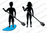 Stanzschablone Paddleboarders