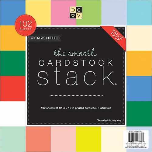 Smooth Solid Cardstock Stack 12"X12"
