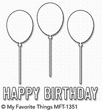 Stanzschablone - Happy Birthday Balloon Trio
