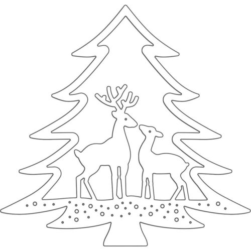 Stanzschablone Deer in Tree
