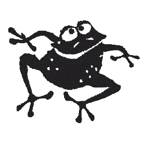 Frosch Egon springend