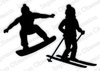 Stanzschablone Skier & Snowboarder
