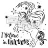 Schablone Believe in Unicorns 6" x 6"