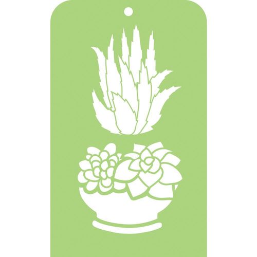 Mini Schablone Succulents 3.5"X5.75"