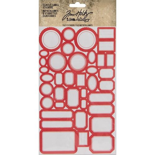 Idea-Ology Classic Label Stickers - Red/White