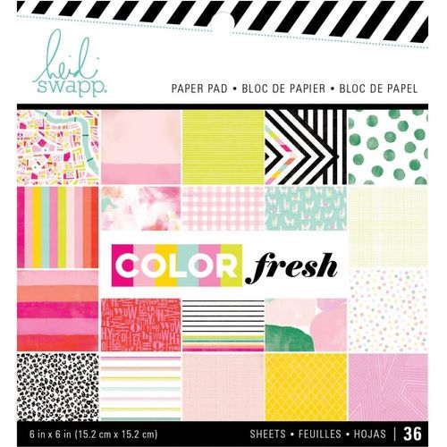 Heidi Swapp Paper Pad 6" x 6" - Color Fresh
