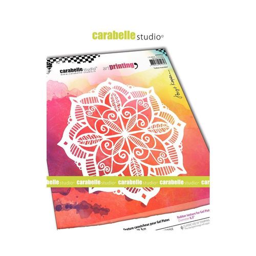 Art Printing Round Rubber Texture Plate - Indian Mandala