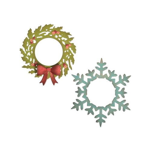 Sizzix Thinlits - Tim Holtz Wreath & Snowflake