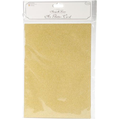 The Essential Glitter Card - Non Shedding A4 Glitter Card - Gold
