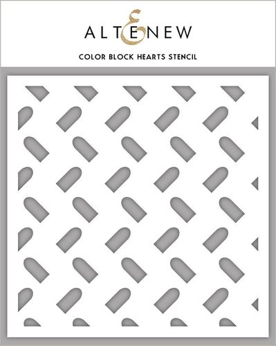 Schablone Color Block Hearts