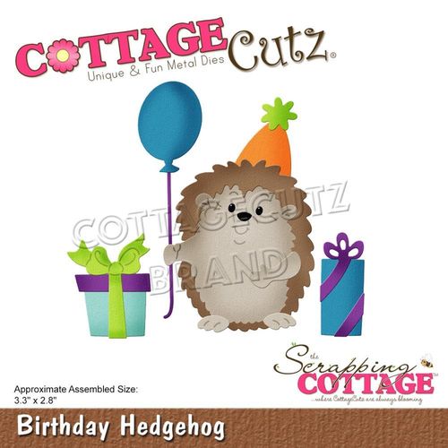 Stanzschablone Birthday Hedgehog