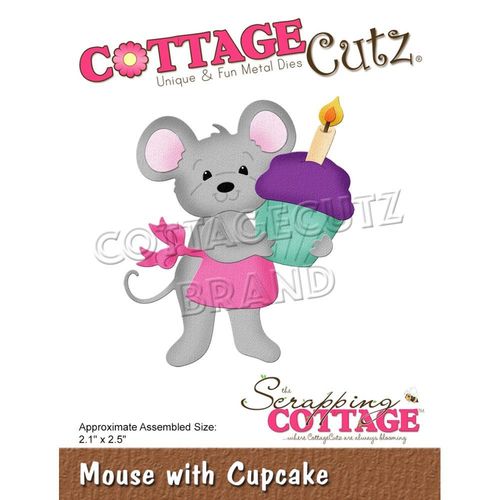 Stanzschablone Mouse W/Cupcake