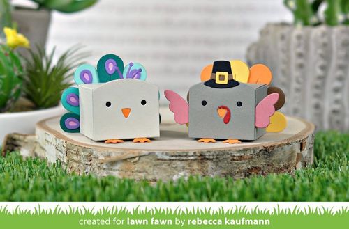 Stanzschablone Tiny Box Peacock and Turkey Add-On
