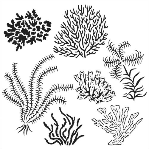 Schablone Gulf Coast Flora 6" x 6"