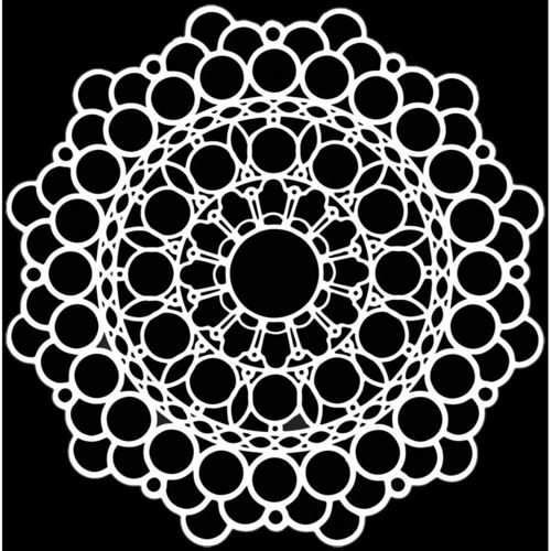 Schablone Orb Mandala 6" x 6"