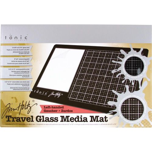 Tim Holtz Travel Glass Media Mat 10.25"X15.5" (für Linkshänder)