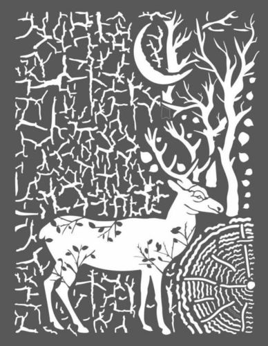 Schablone Cosmos Deer and Bark