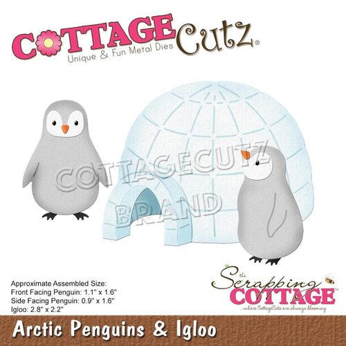 Stanzschablone Arctic Penguins & Igloo