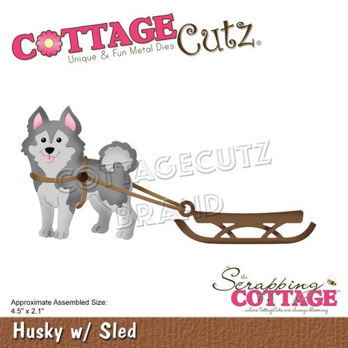 Stanzschablone Husky with Sled