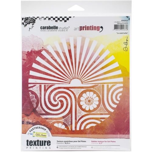 Art Printing Round Rubber Texture Plate - Le Soleil Brille