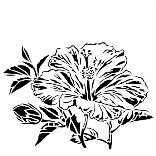 Schablone Hibiscus 6" x 6"