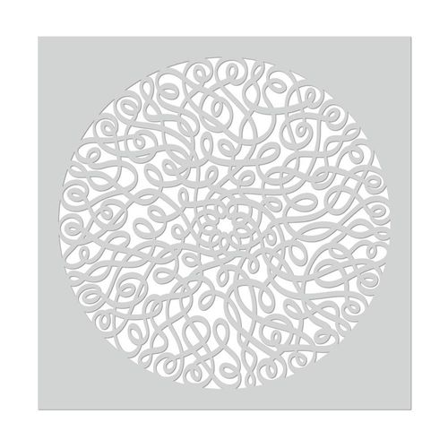 Schablone Mandala Swirl 6"x6"