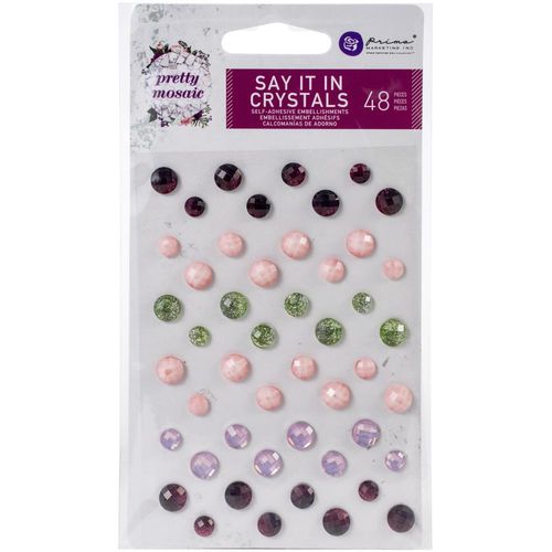 Pretty Mosaic Say It In Crystals Adhesive Embellishments