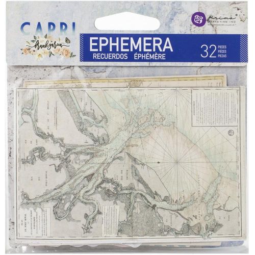 Capri Cardstock Ephemera - Shapes, Tags, Words, Foiled Accents