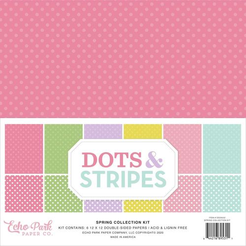 Echo Park Dots & Stripes Kit 12"x12" - Spring