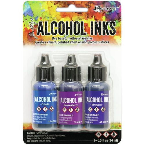 Alcohol Inks - Indigo/Violet Spectrum