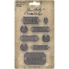 Tim Holtz Idea-Ology Metal Adornments - Factory Tags