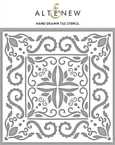 Schablone Hand-Drawn Tile
