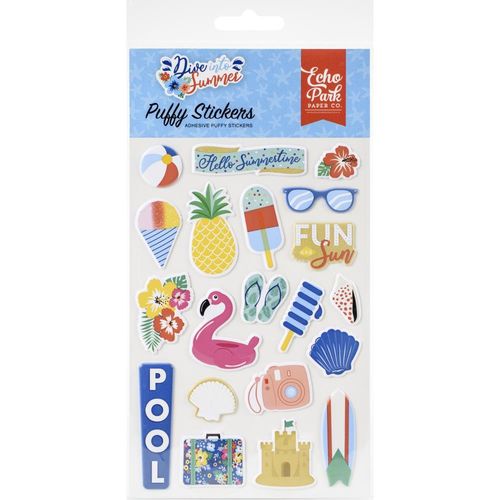 Dive Into Summer Puffy Stickers