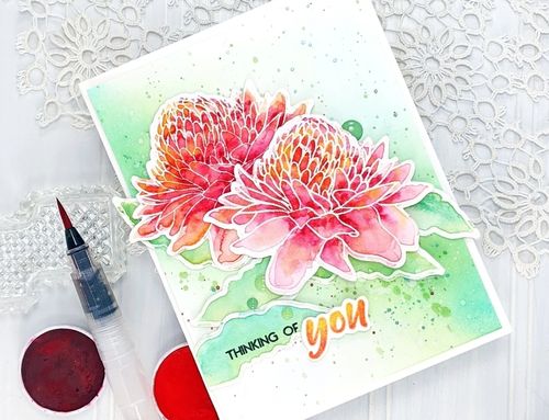 Clear Stamp & Die Set Build-A-Flower - Torch Ginger