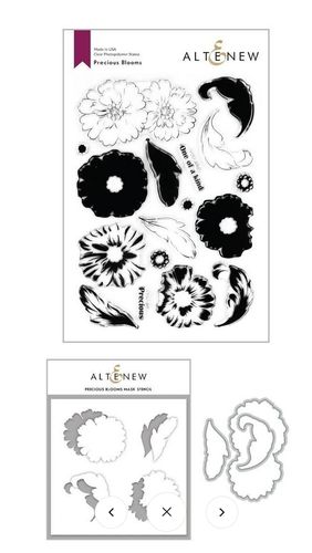 Clear Stamp & Die & Mask Stencil Bundle - Precious Blooms