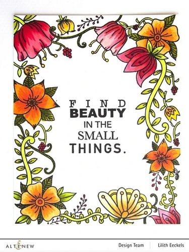 Clear - Whimsical Flowers & Quotes Stamp Set