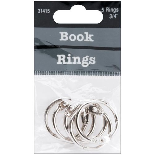 Book Rings 3/4" silver