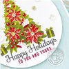 Clear Stamp & Die Combo - Color Layering Poinsettia Christmas Tree