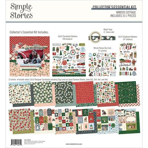 Simple Stories Collector's Essential Kit 12"X12" - Winter Cottage
