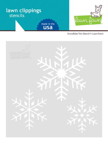 Lawn Clippings Stencils - Snowflake Trio