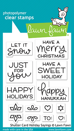 Clear - Shutter Card Holiday Sayings