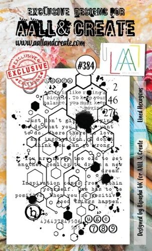 Clear Set A6 - #384 Lined Hexagons